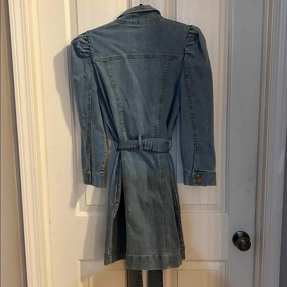 Jean dress, long sleeve, midi, size medium - Picture 4 of 5
